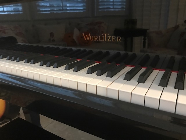 Wurlitzer High Gloss Baby Grand Piano with QRS Player Image 3