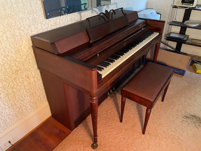 Wurlitzer Piano and Bench owner bought new in 1955 Image 1
