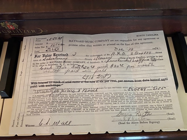 Wurlitzer Piano and Bench owner bought new in 1955 Image 4