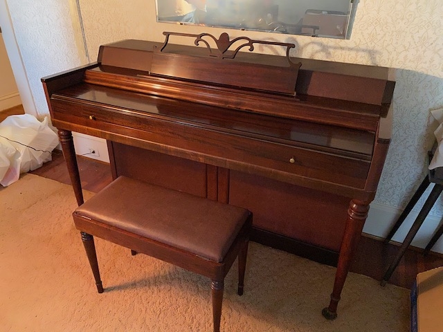 Wurlitzer Piano and Bench owner bought new in 1955 Image 5